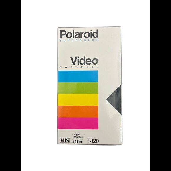 New Sealed Polaroid VHS Tape Blank T-120 Supercolor Video Cassette 246 Minutes - Picture 1 of 8